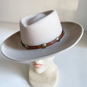 Vintage Missouri Largest Western Store Light Beige Wool Felt Hat S